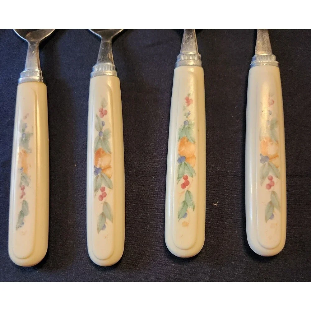 4 Replacement Corelle ABUNDANCE Stainless Corning Soup Spoons (measurements)